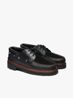 1876 Camp Moc Black Leather & Suede