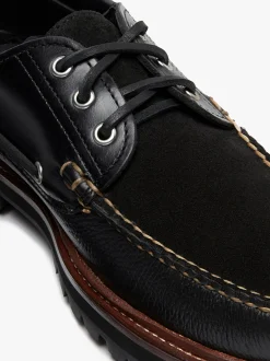 1876 Camp Moc Black Leather & Suede