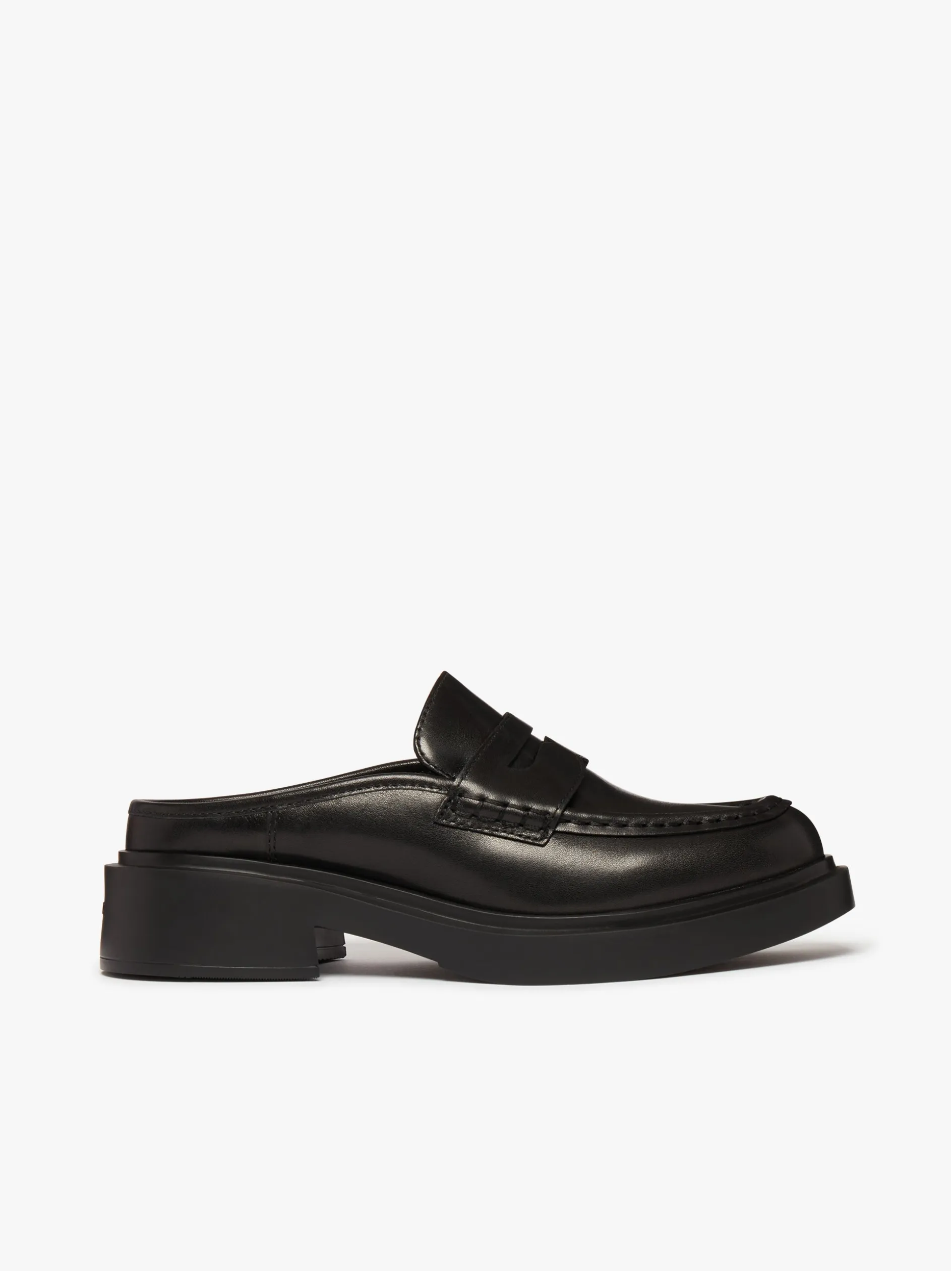 Albany II Mule Penny Loafers Black Leather