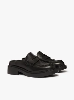Albany II Mule Penny Loafers Black Leather