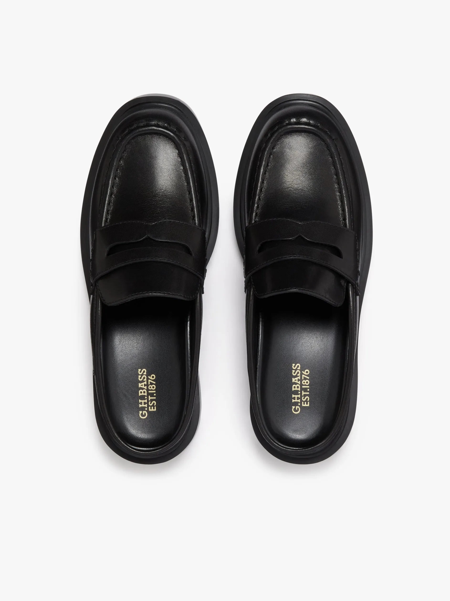 Albany II Mule Penny Loafers Black Leather