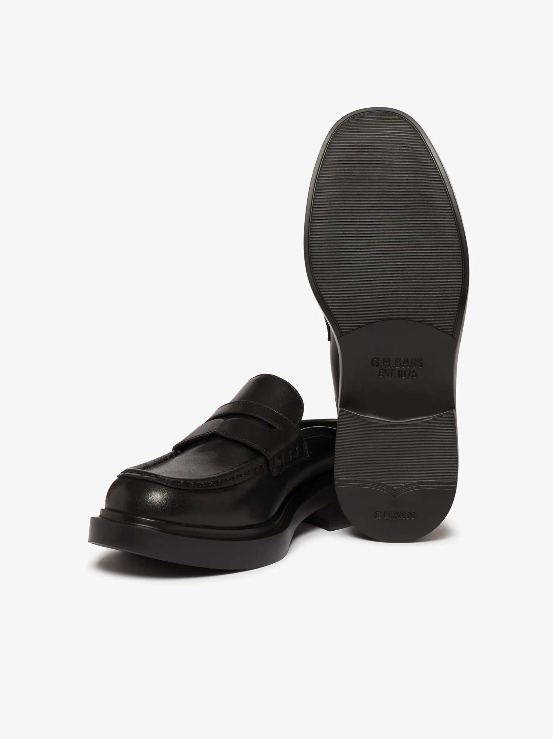 Albany II Mule Penny Loafers Black Leather