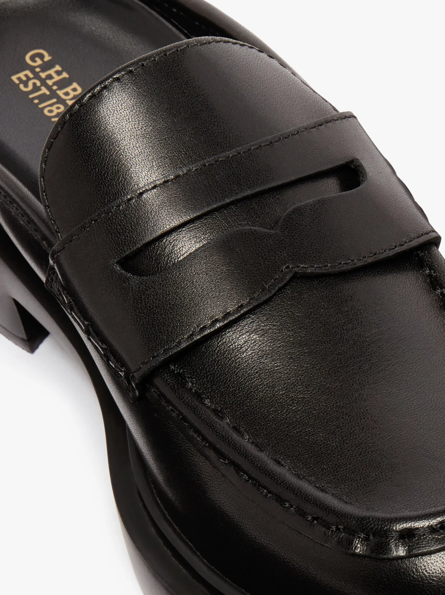 Albany II Mule Penny Loafers Black Leather