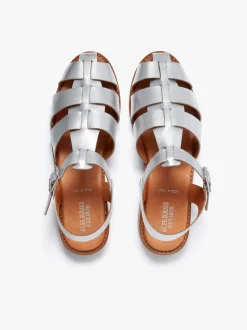 Amelia Fisherman Sandal Silver Metallic Leather