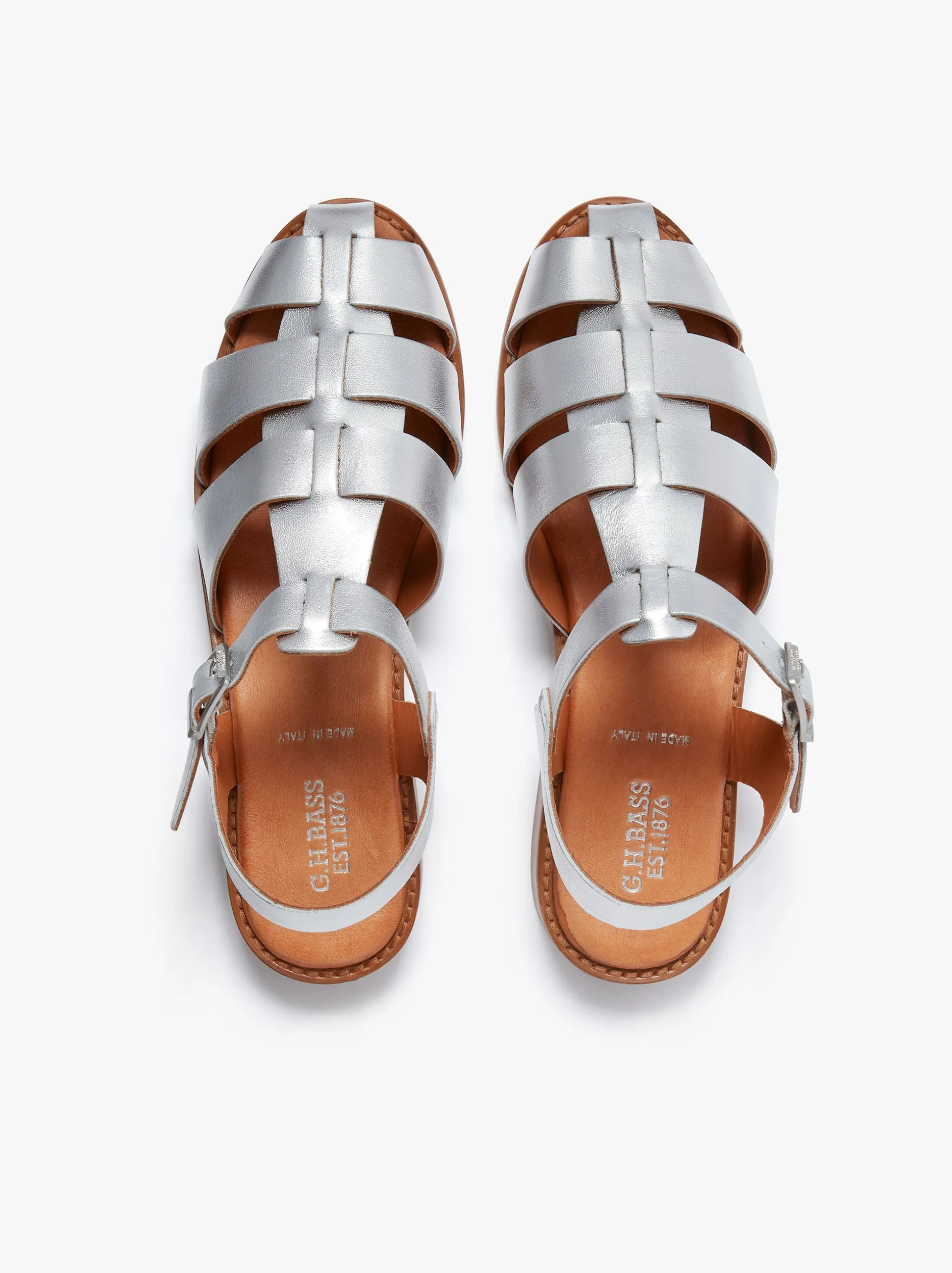 Amelia Fisherman Sandal Silver Metallic Leather