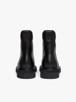 Benson Combat Boots Black Leather