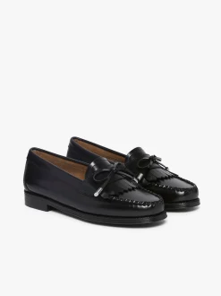 Easy Weejuns Esther Bow Loafers Black Leather