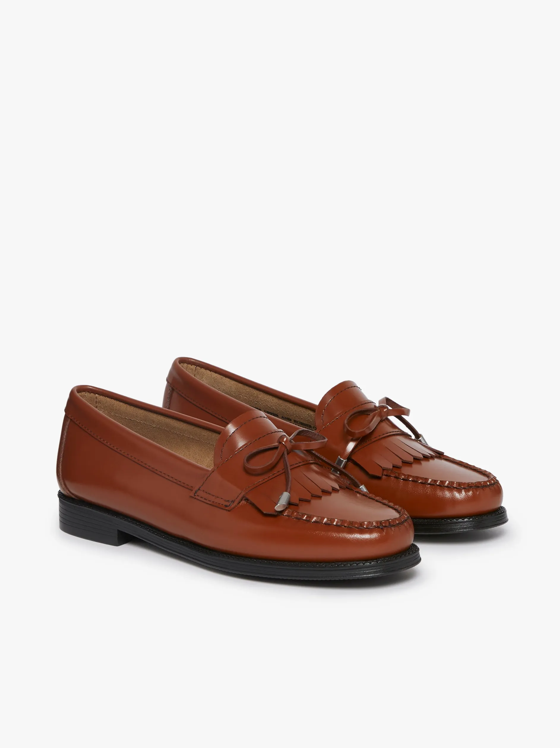 Easy Weejuns Esther Bow Loafers Cognac Leather