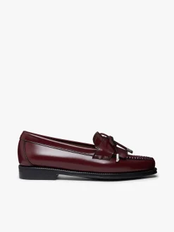 Easy Weejuns Esther Bow Loafers Wine Leather