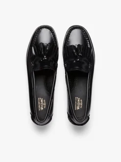 Easy Weejuns Esther Kiltie Tassel Loafers Black Leather
