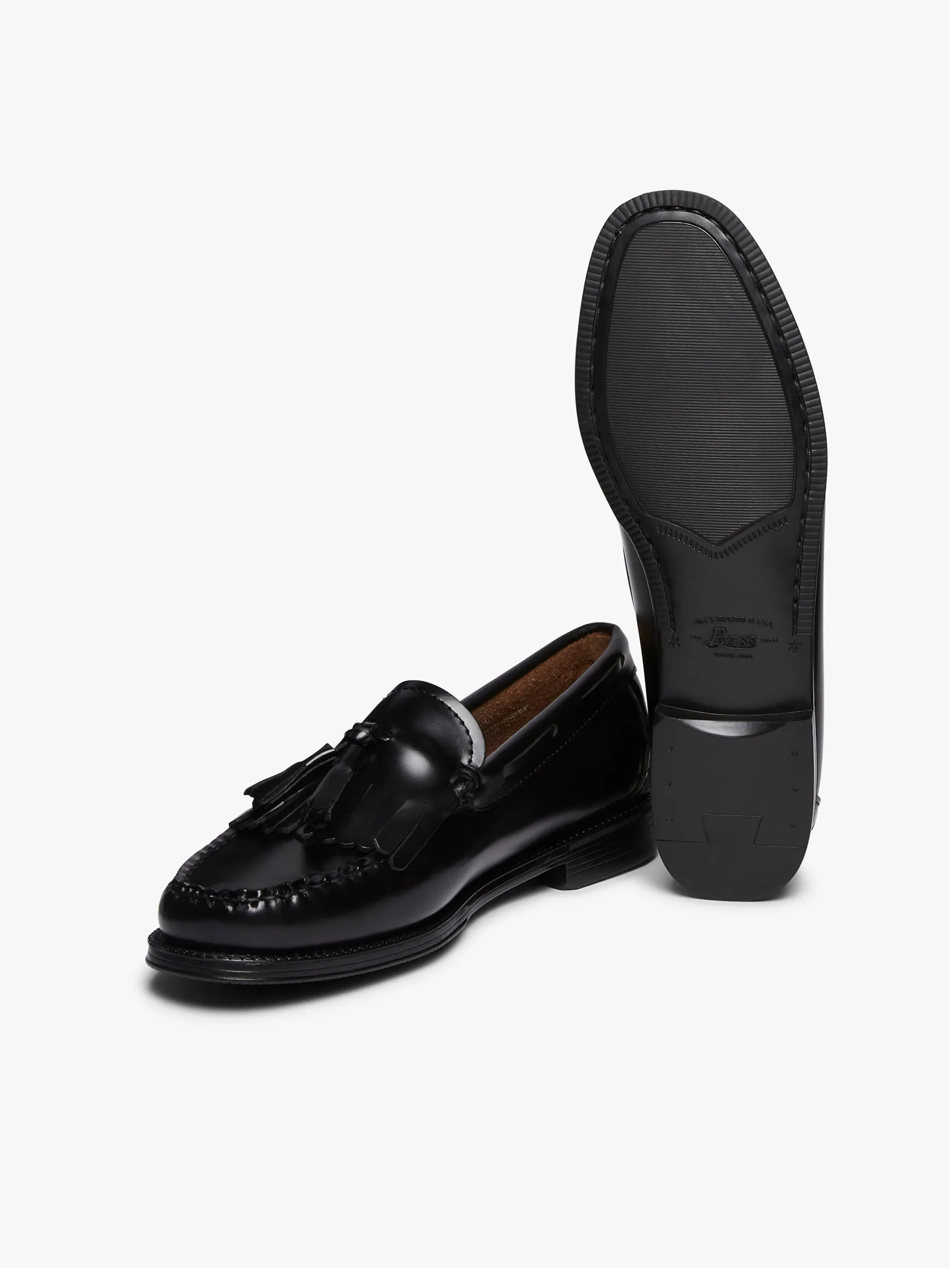 Easy Weejuns Esther Kiltie Tassel Loafers Black Leather