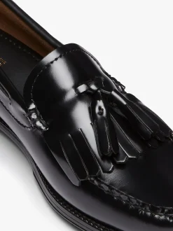 Easy Weejuns Esther Kiltie Tassel Loafers Black Leather