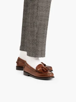 Easy Weejuns Esther Kiltie Tassel Loafers Cognac Leather