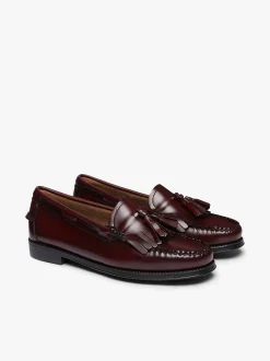 Easy Weejuns Esther Kiltie Tassel Loafers Wine Leather