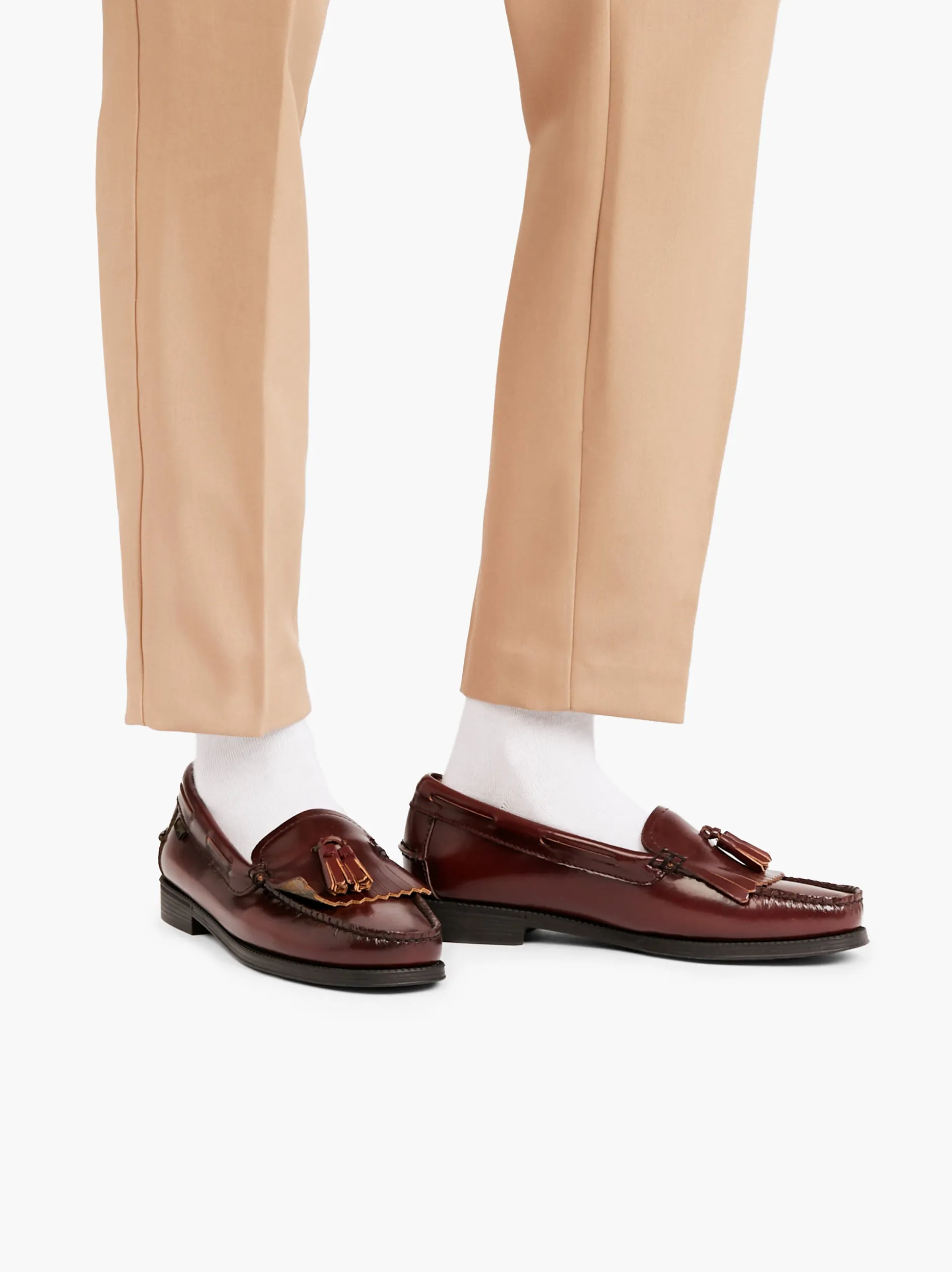 Easy Weejuns Esther Kiltie Tassel Loafers Wine Leather