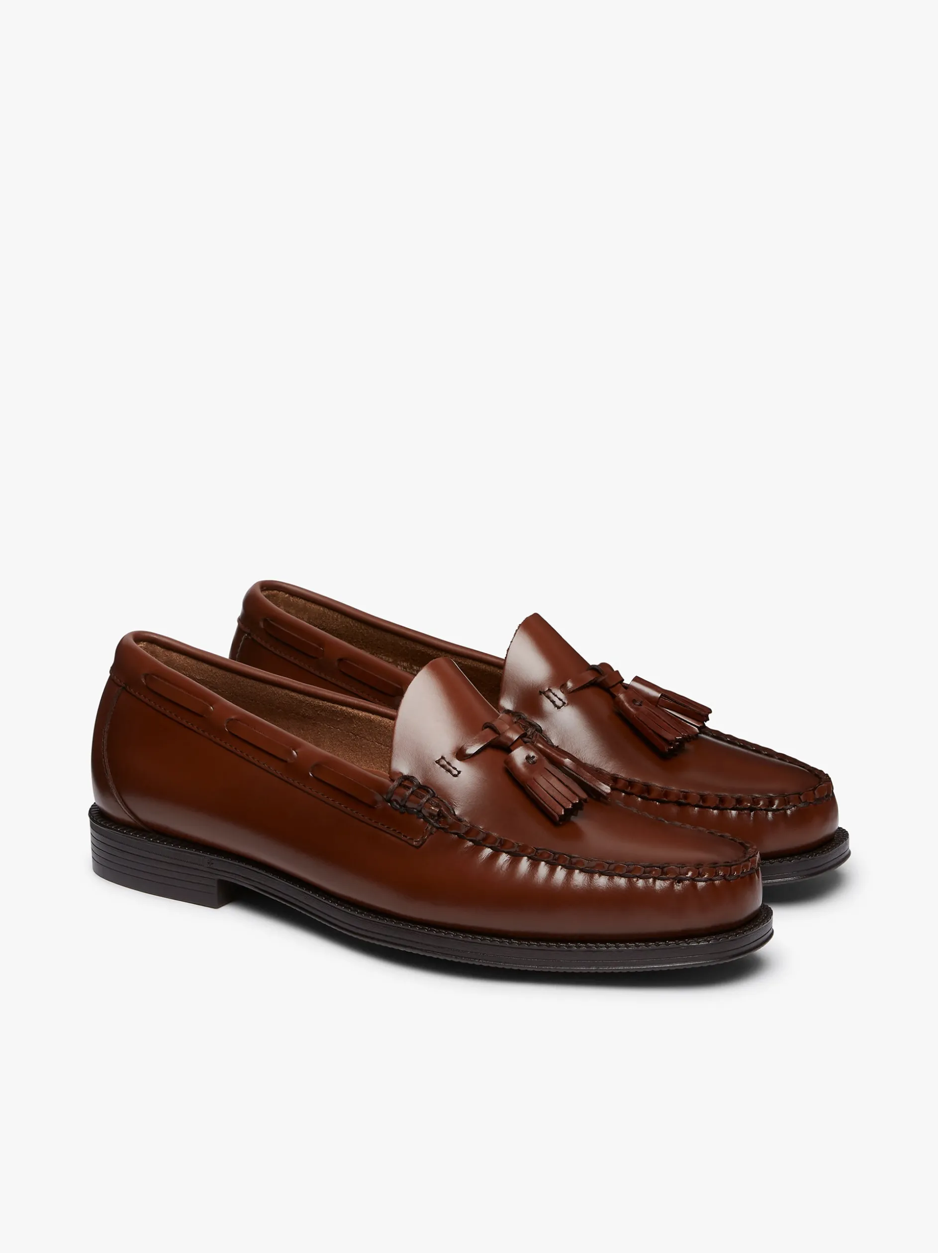 Easy Weejuns Larkin Tassel Loafers Brown Leather