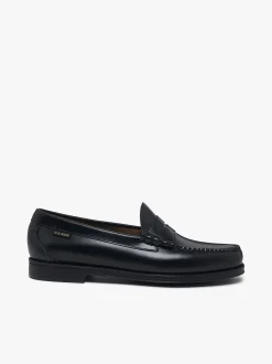 Easy Weejuns Larson Flag Penny Loafers Black Leather
