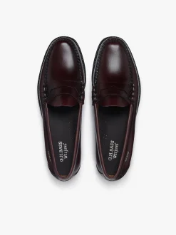 Easy Weejuns Larson Flag Penny Loafers Wine leather