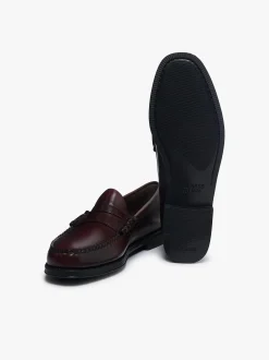 Easy Weejuns Larson Flag Penny Loafers Wine leather