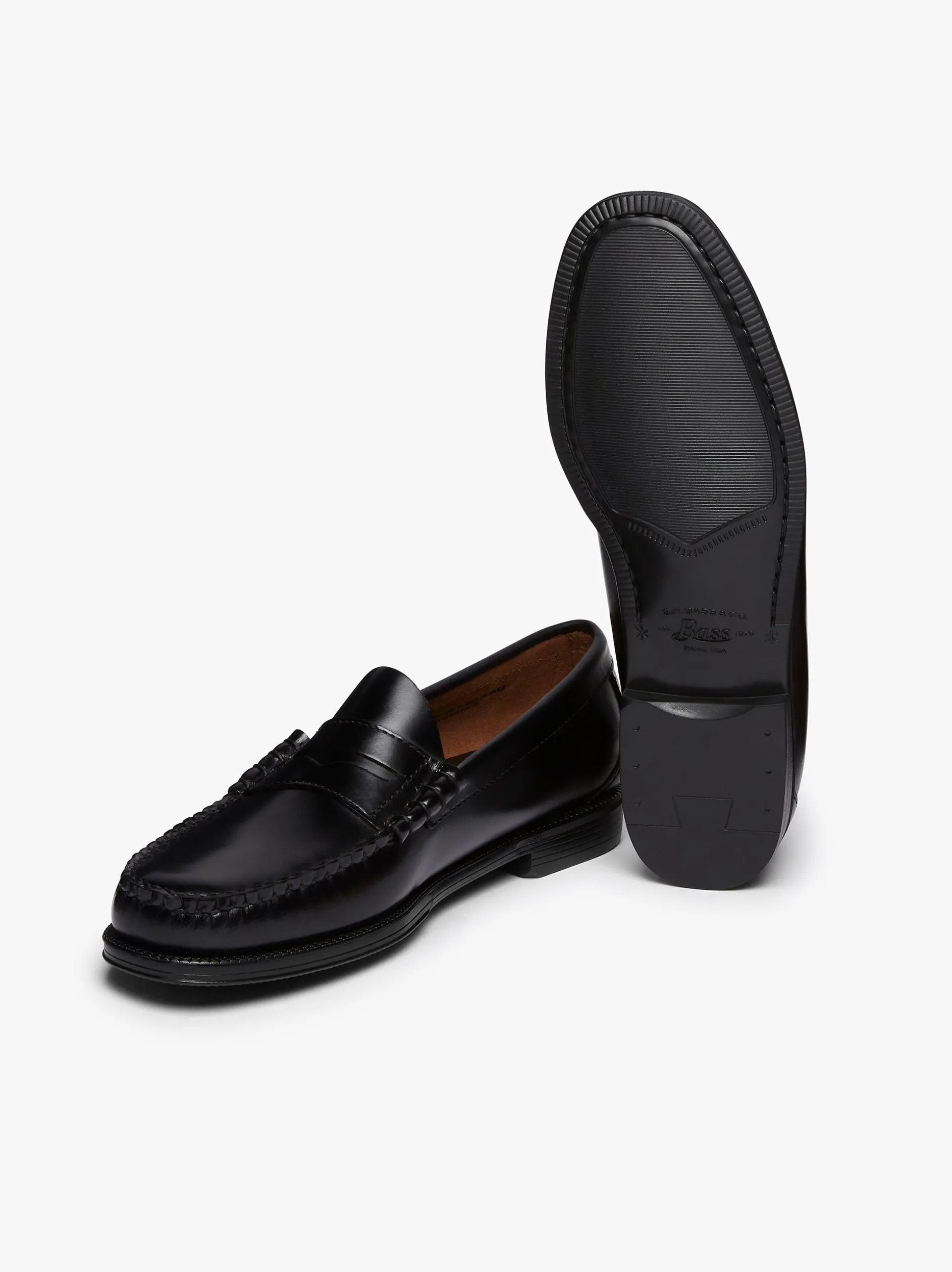 Easy Weejuns Larson Penny Loafers Black Leather
