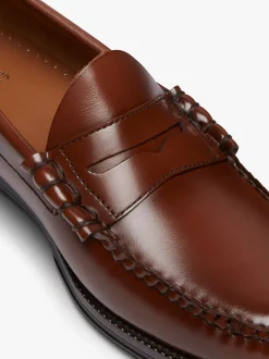 Easy Weejuns Larson Penny Loafers Brown Leather