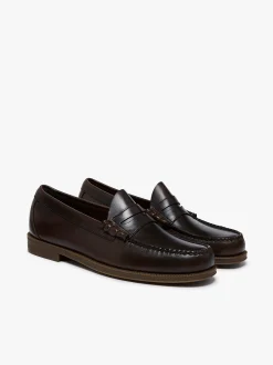 Easy Weejuns Larson Penny Loafers Chocolate leather