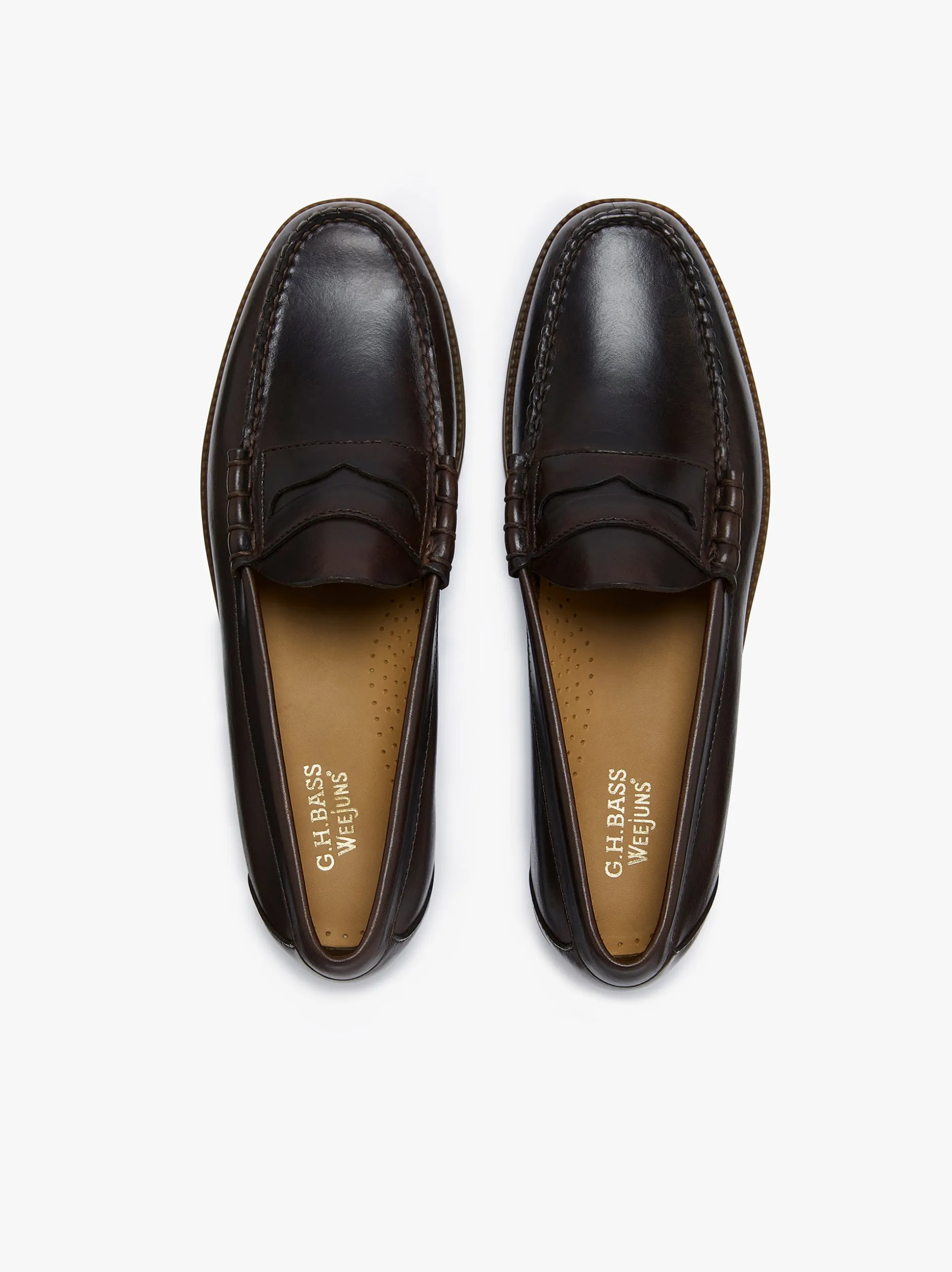 Easy Weejuns Larson Penny Loafers Chocolate leather