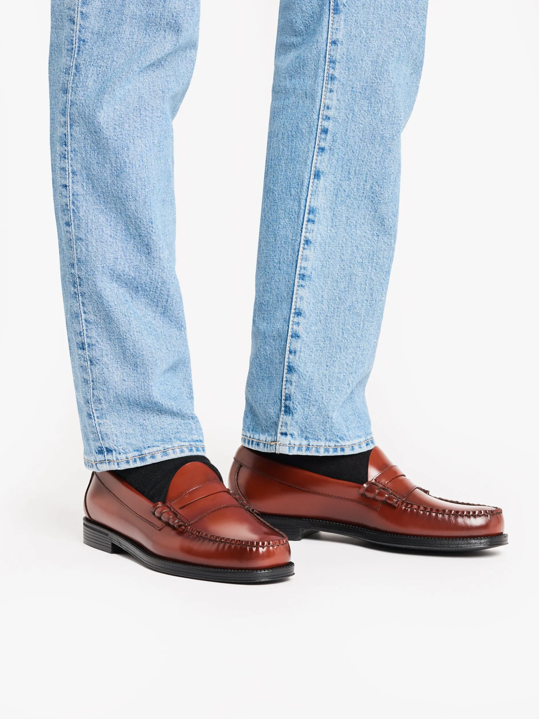 Easy Weejuns Larson Penny Loafers Smoke Paprika Leather