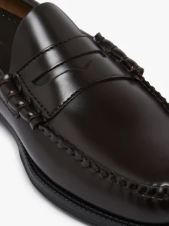 Easy Weejuns Larson Penny Loafers Chocolate Leather