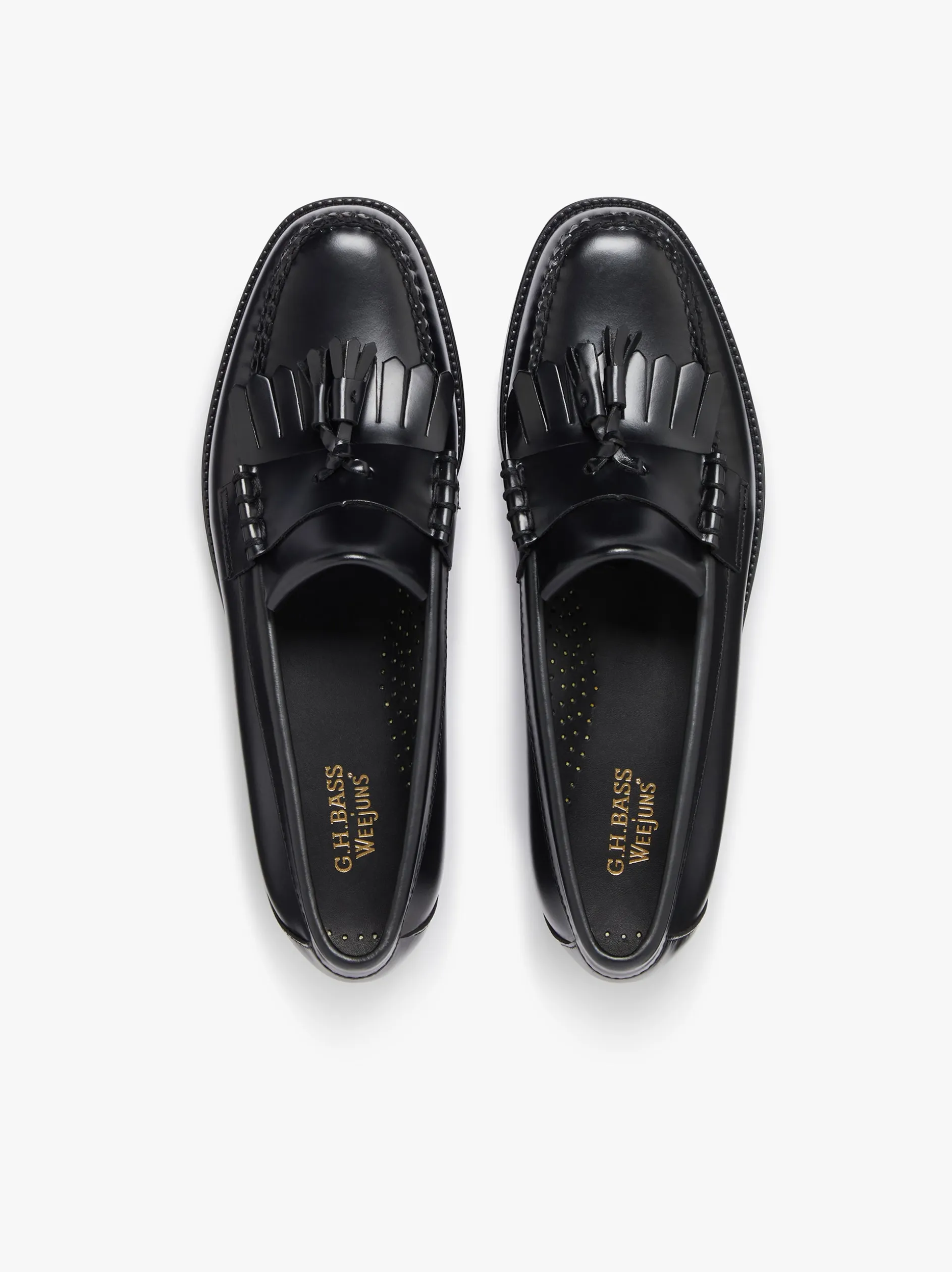 Easy Weejuns Layton II Kiltie Loafers Black Leather