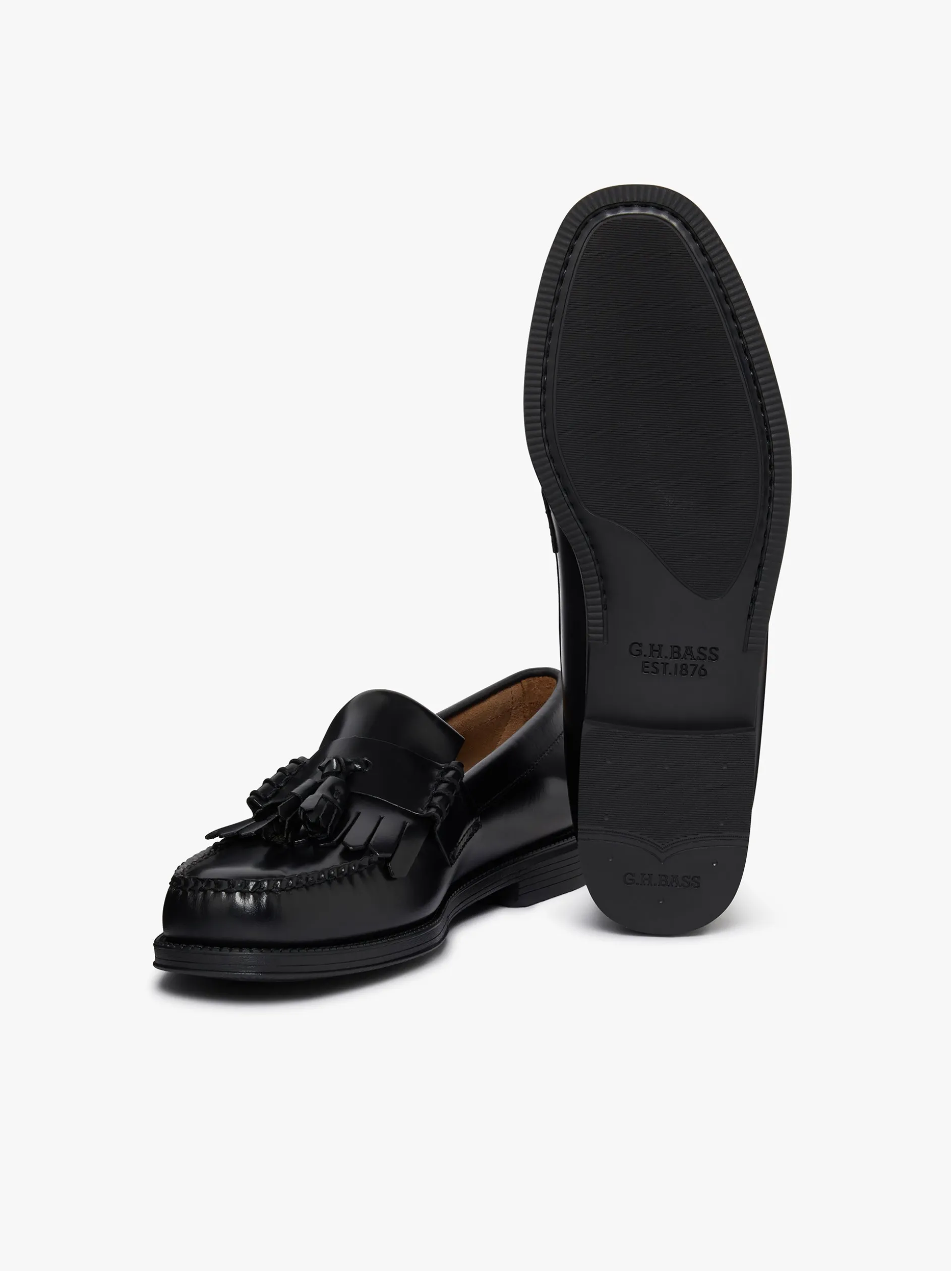 Easy Weejuns Layton II Kiltie Loafers Black Leather