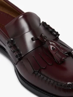 Easy Weejuns Layton II Kiltie Loafers Wine Leather