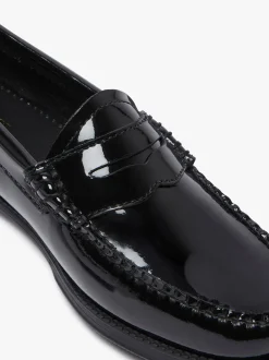 Easy Weejuns Penny Flora Loafers Black Patent Leather