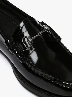 Easy Weejuns Penny Lianna Horsebit Loafers Black Patent Leather