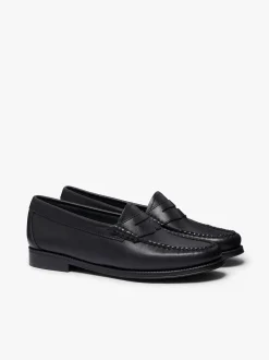 Easy Weejuns Penny Loafers Soft Black Leather
