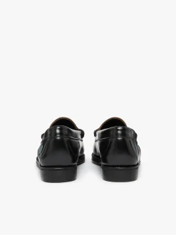 Easy Weejuns Penny Love Note Loafers Black Leather