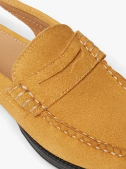 Easy Weejuns Whitney Slingback Loafers Tan Suede