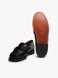 G.H.BASS x Maharishi Larson Penny Loafers Black Embossed Leather