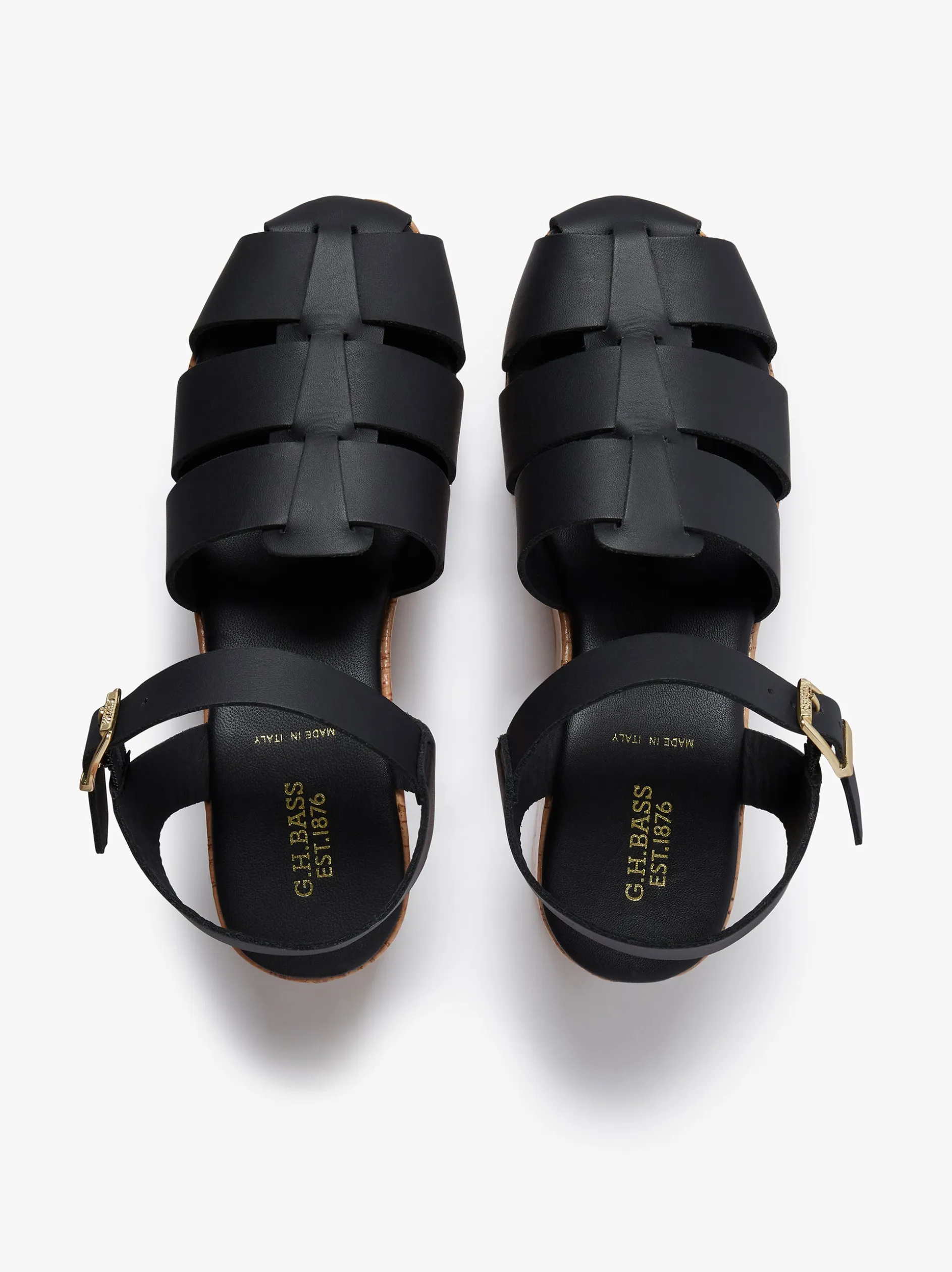 Helena Platform Sandals Black Leather