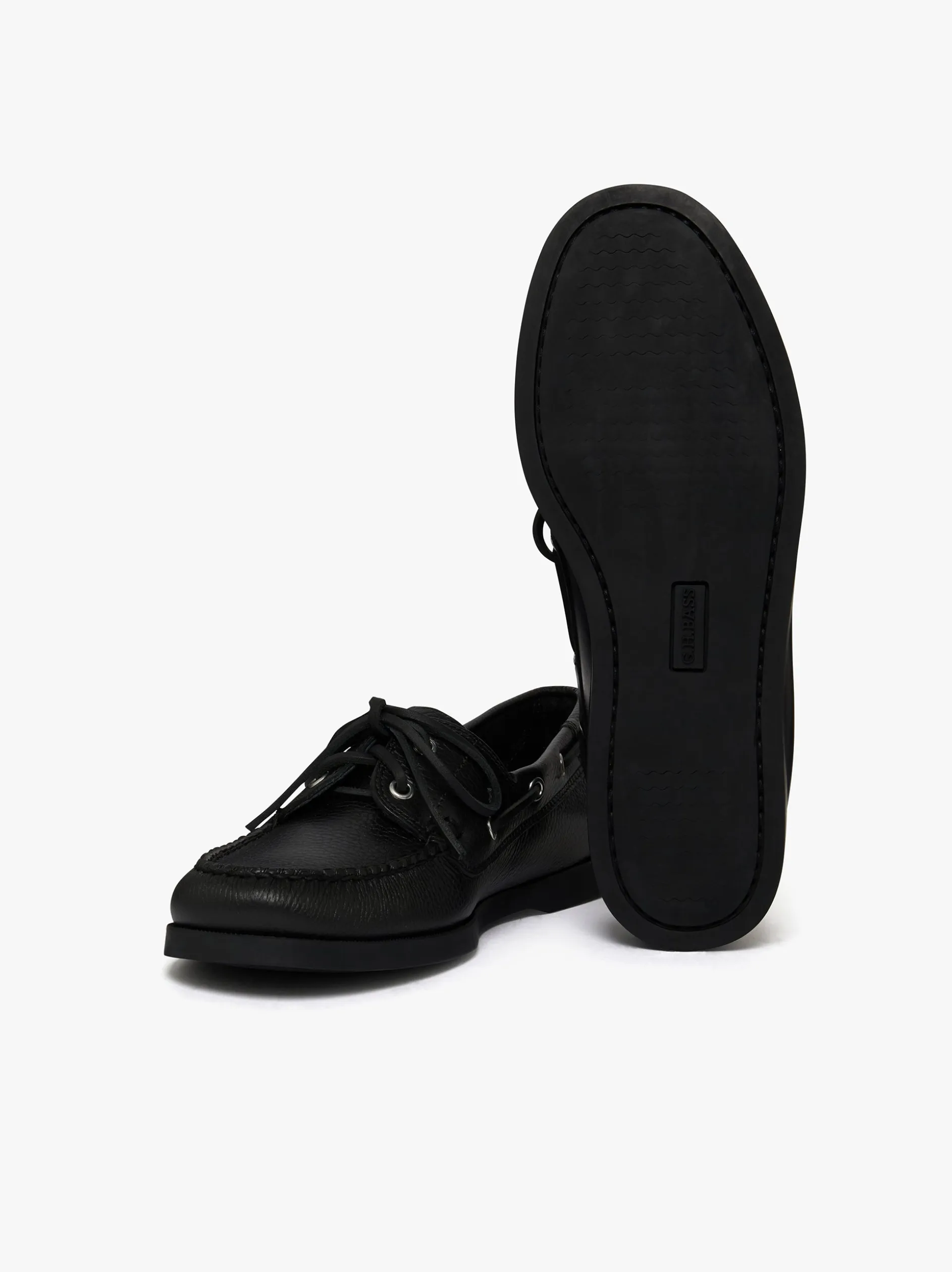 Jetty II 2 Eye Boat Shoes Black Tumbled Leather