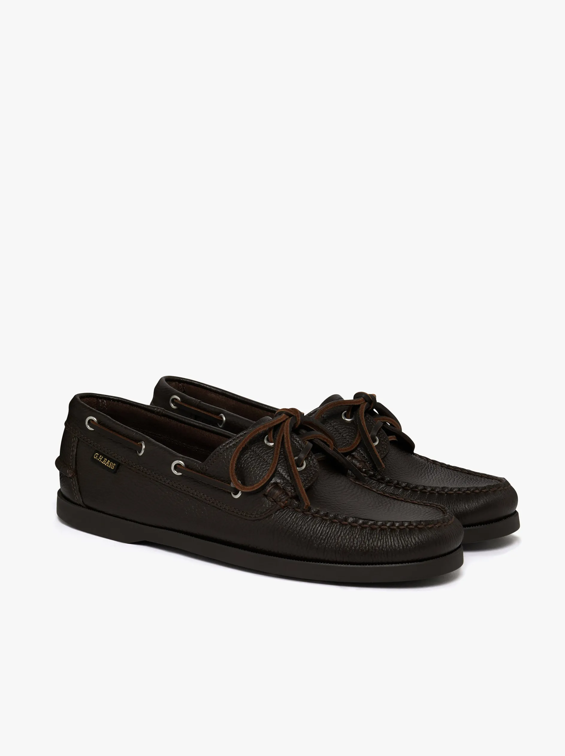 Jetty II 2 Eye Boat Shoes Dark Brown Tumbled Leather