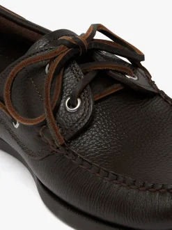 Jetty II 2 Eye Boat Shoes Dark Brown Tumbled Leather