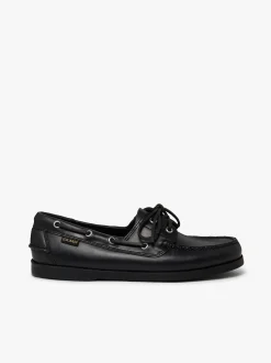 Jetty II 2 Eye Boat Shoes Black Leather