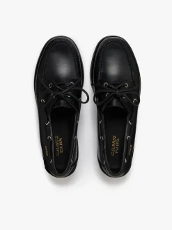 Jetty II 2 Eye Boat Shoes Black Leather