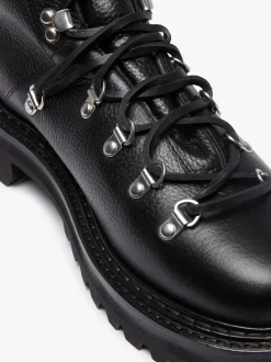 Mason Alpine Boots Black Tumbled Leather