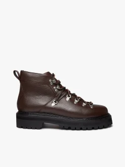 Mason Alpine Boots Dark Brown Tumbled Leather