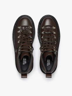 Mason Alpine Boots Dark Brown Tumbled Leather