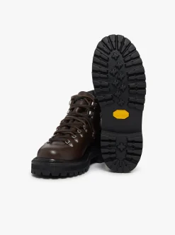 Mason Alpine Boots Dark Brown Tumbled Leather