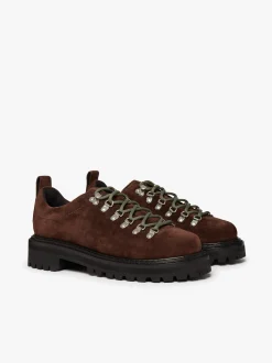 Mason Low Profile Hiker Boots Chocolate suede