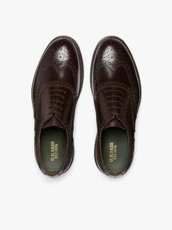 Monogram Double Brogue Wingtip Brown Leather